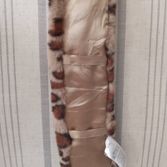'CHICO'S' Faux Fur Collar/Scarf Ocelot NWT 100% Polyester - Picture 2 of 8